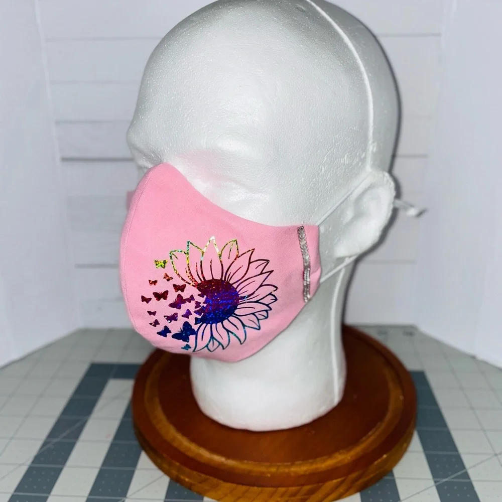 Sunflower Butterfly face mask